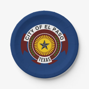Flag of City of El Paso, Texas Paper Plates