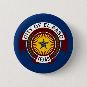 Flag of City of El Paso, Texas Pinback Button