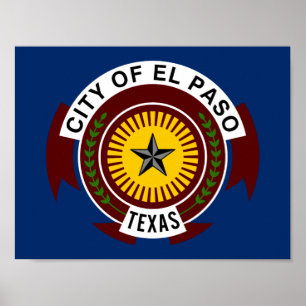 Flag of City of El Paso, Texas Poster