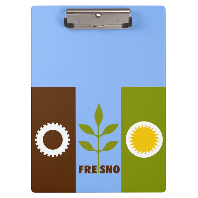 Flag of city of Fresno, California Clipboard (Front)