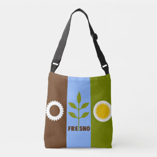 Flag of city of Fresno, California Crossbody Bag
