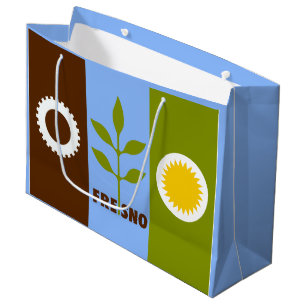 Flag of city of Fresno, California Large Gift Bag