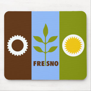 Flag of city of Fresno, California Mouse Pad