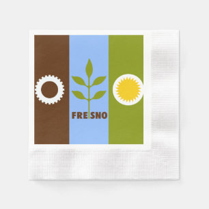 Flag of city of Fresno, California Napkins