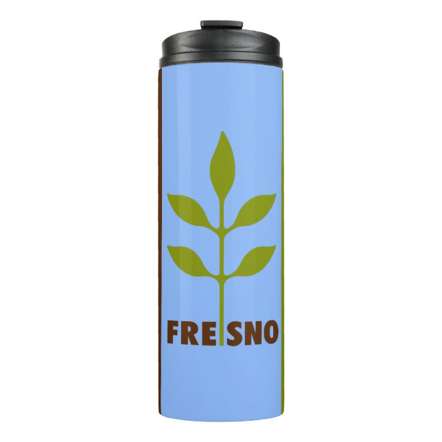 Flag of city of Fresno, California Thermal Tumbler (Front)