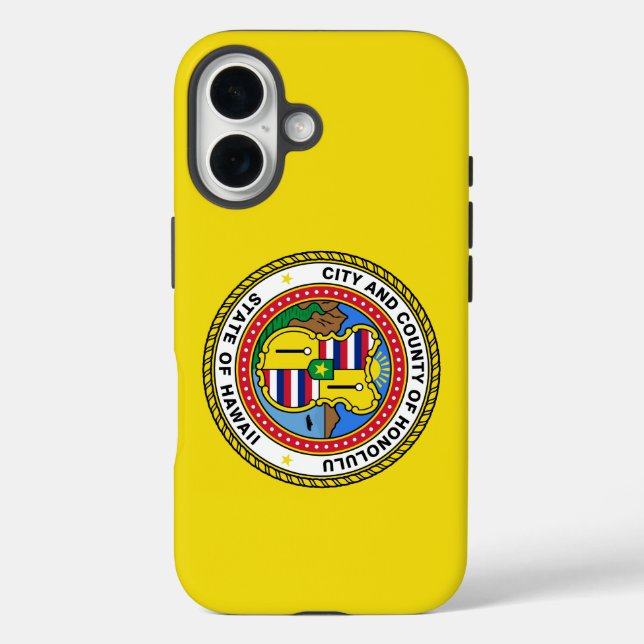 Flag of city of Honolulu, Hawaii Case-Mate iPhone Case (Back)