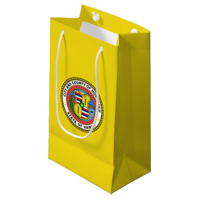 Flag of city of Honolulu, Hawaii Small Gift Bag (Front Angled)
