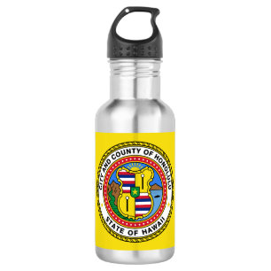 Flag of city of Honolulu, Hawaii Stainless Steel W 532 Ml Water Bottle