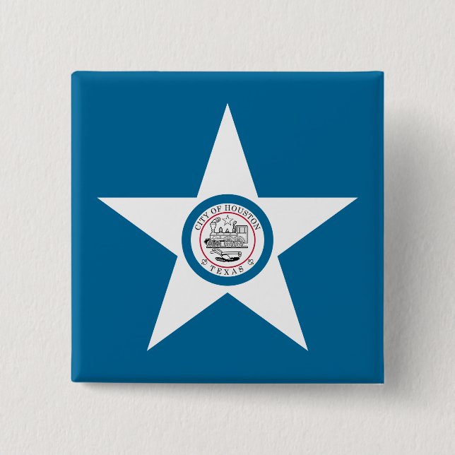Flag of city of Houston, Texas Button (Front)