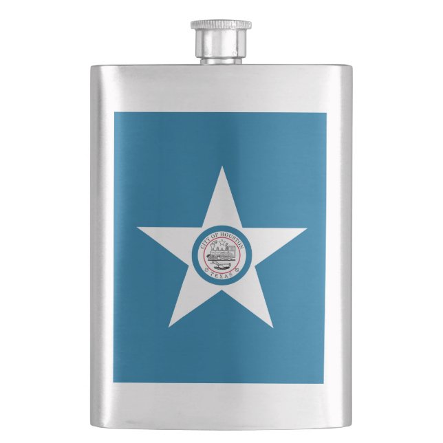 Flag of city of Houston, Texas Flask (Front)
