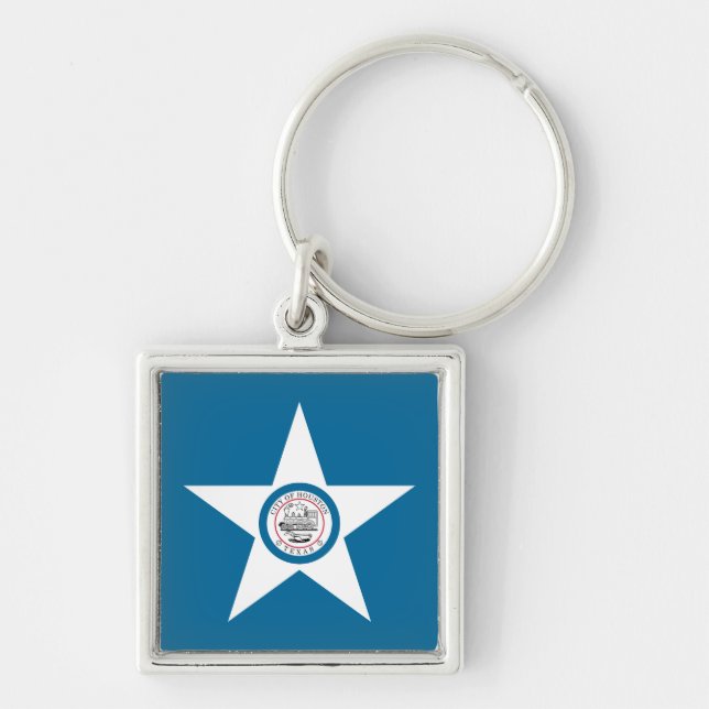 Flag of city of Houston, Texas Keychain (Front)