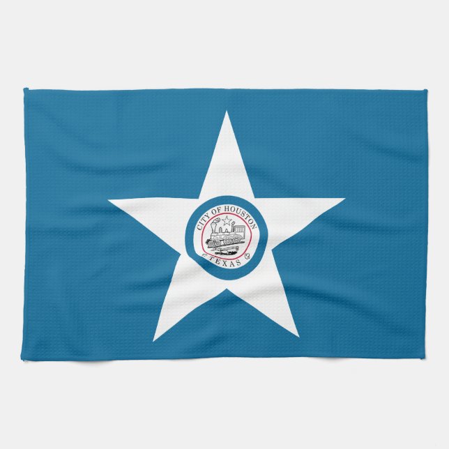 Flag of city of Houston, Texas Kitchen Towel (Horizontal)