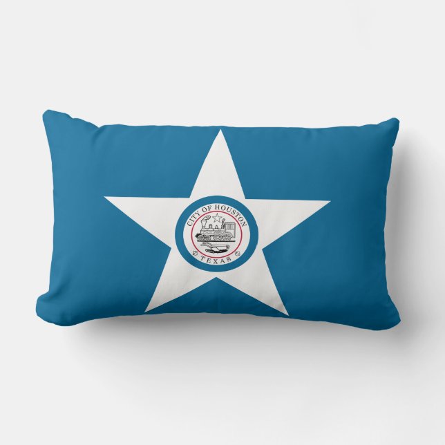 Flag of city of Houston, Texas Lumbar Pillow (Front)