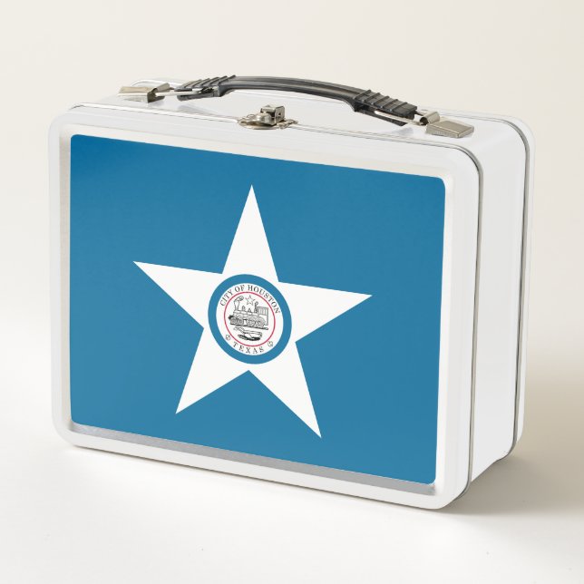 Flag of city of Houston, Texas Metal Lunch Box (Front)