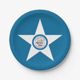 Flag of city of Houston, Texas Paper Plates