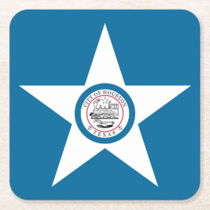 Flag of city of Houston, Texas Square Paper Coaste Coaster
