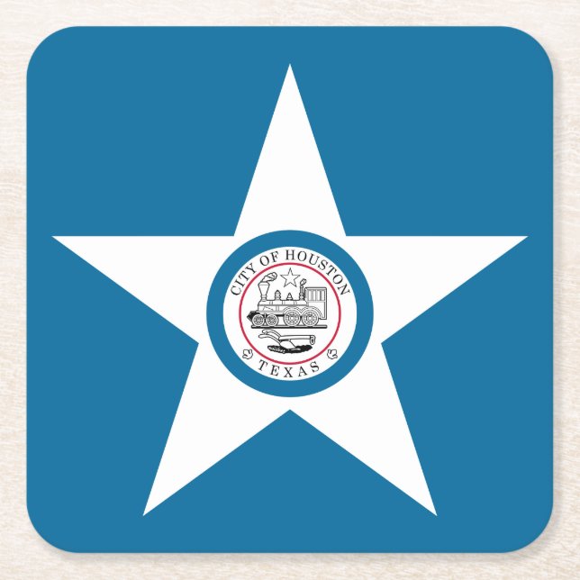 Flag of city of Houston, Texas Square Paper Coaste Coaster (Front)