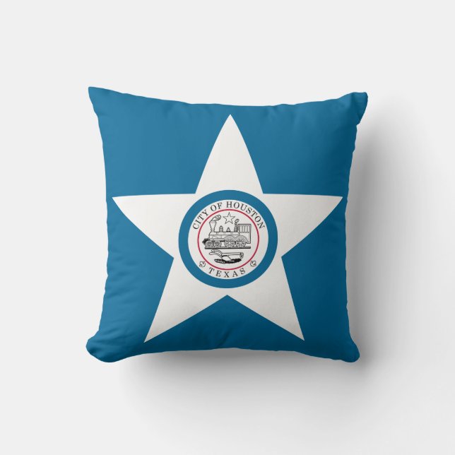 Flag of city of Houston, Texas Throw Pillow (Front)