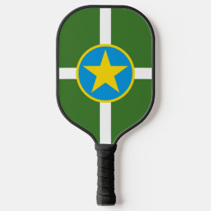 Flag of city of Jackson, Mississippi Pickleball Paddle