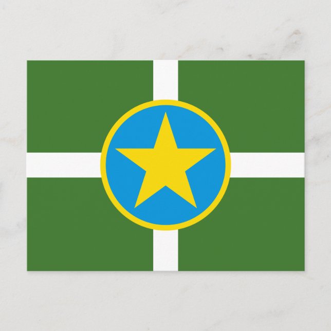 Flag of city of Jackson, Mississippi Postcard (Front)