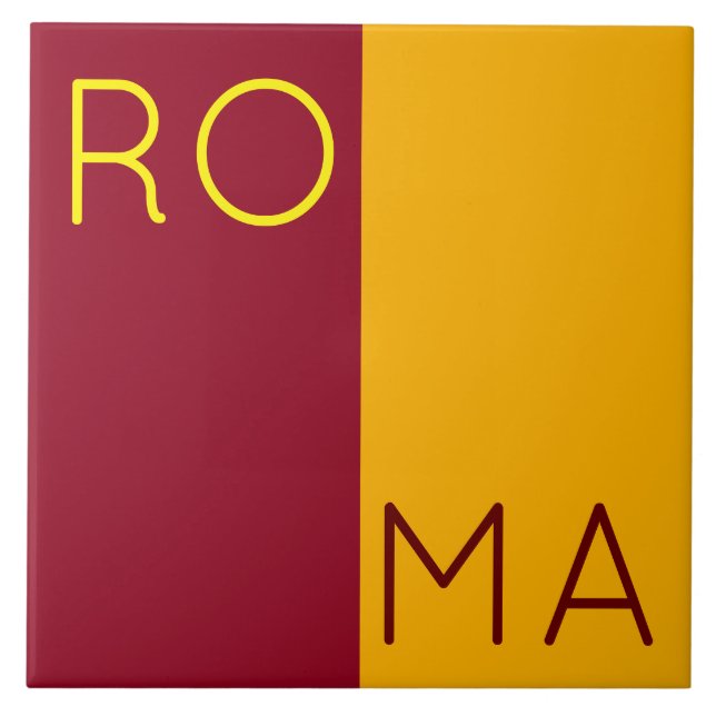 Flag of city of Rome, Italy Tile (Front)
