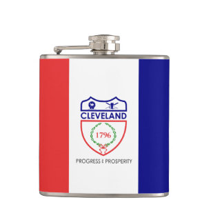 Flag of Cleveland, Ohio Hip Flask