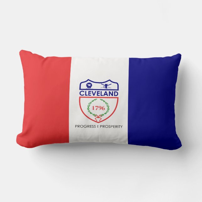 Flag of Cleveland (Ohio) Lumbar Cushion (Front)