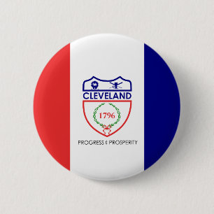 Flag of Cleveland, Ohio Pinback Button