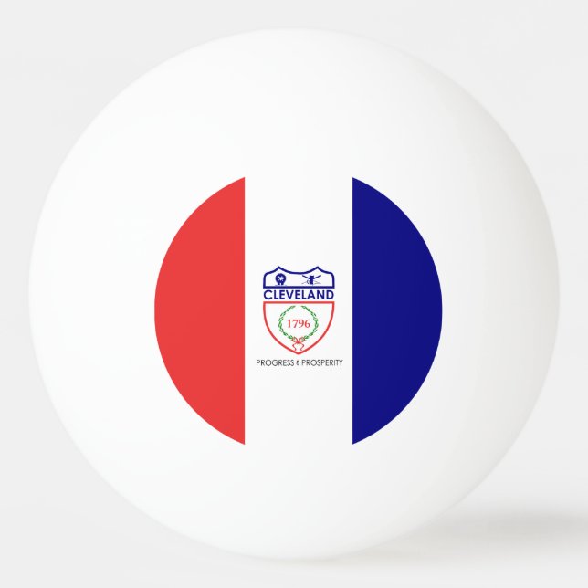 Flag of Cleveland, Ohio Ping Pong Ball (Front)