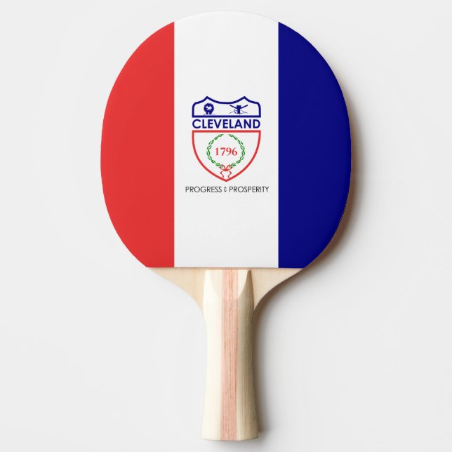 Flag of Cleveland, Ohio Ping-Pong Paddle (Front)