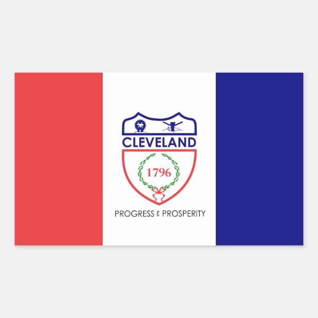 Flag of Cleveland, Ohio Rectangular Sticker (Front)
