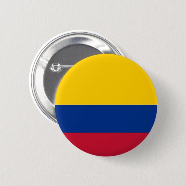 Flag of Colombia 6 Cm Round Badge (Front & Back)