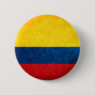 Flag of Colombia 6 Cm Round Badge