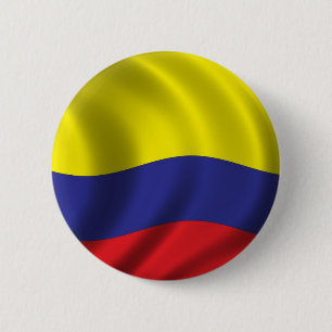 Flag of Colombia 6 Cm Round Badge