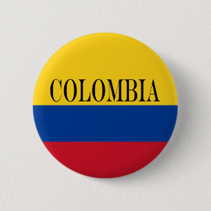 Flag of Colombia Bandera De Colombia 6 Cm Round Badge