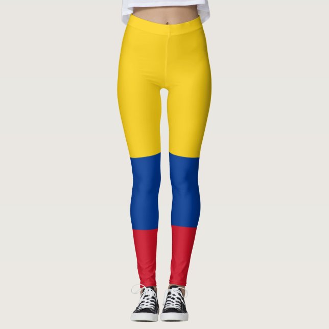 Flag of Colombia - Bandera de Colombia Leggings (Front)