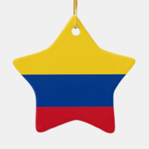 Flag of Colombia Ceramic Tree Decoration