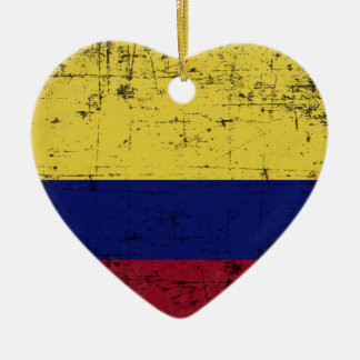Flag of Colombia Ceramic Tree Decoration