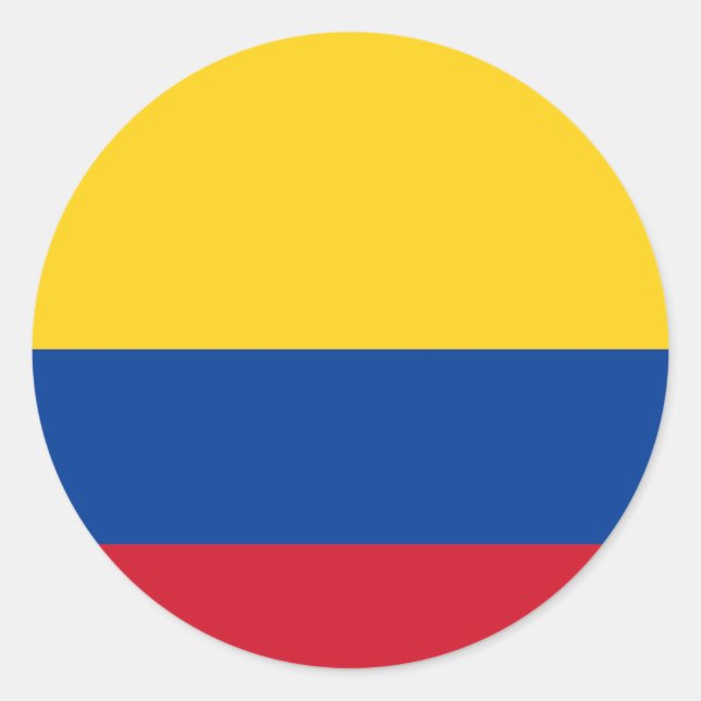 Flag of Colombia Classic Round Sticker (Front)