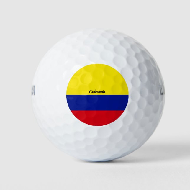 Flag of Colombia, labelled Golf Balls (Front)