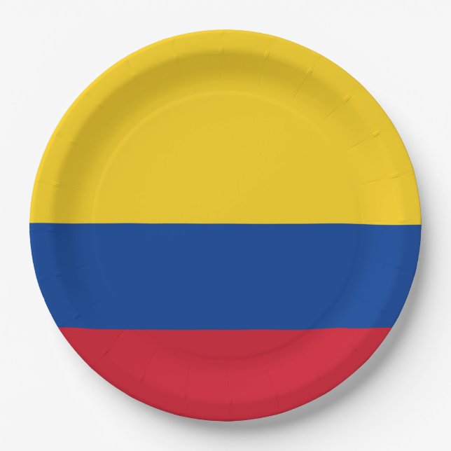 Flag of Colombia Paper Plate (Front)