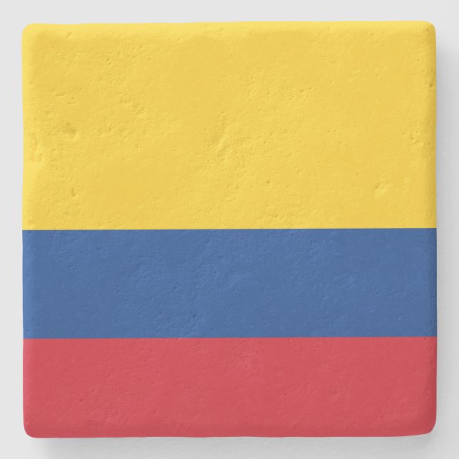 Flag of Colombia Stone Coaster (Front)