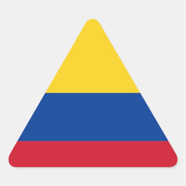 Flag of Colombia Triangle Sticker (Front)