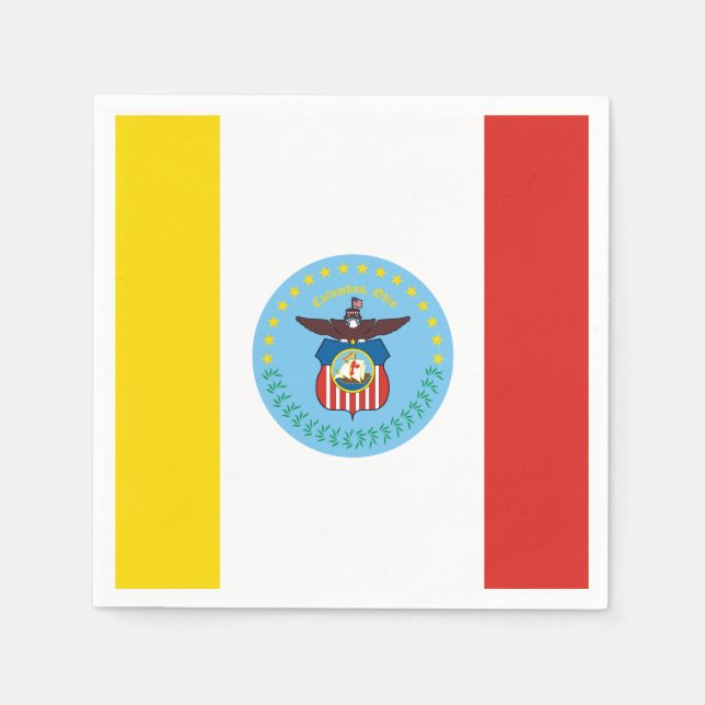 Flag of Columbus, Ohio Paper Napkins (Front)