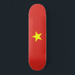 Flag of Communist Vietnam Skateboard<br><div class="desc">This design features the national flag of Vietnam (officially known as the Socialist Republic of Vietnam), which is a country in Southeast Asia. It is the easternmost country on the Indochinese Peninsula. Vietnam has land borders with China to the north; and Laos and Cambodia to the west. Vietnam also has...</div>