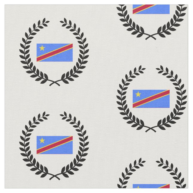 Flag of Congo Fabric (Close Up)