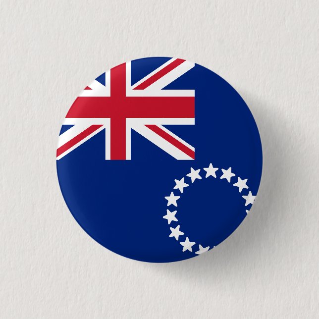 Flag of Cook Islands 3 Cm Round Badge (Front)