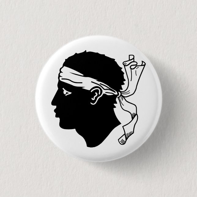 Flag of Corsica 3 Cm Round Badge (Front)
