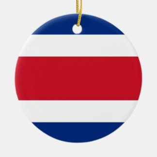 Flag of Costa Rica Ceramic Tree Decoration