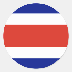 Flag of Costa Rica Classic Round Sticker
